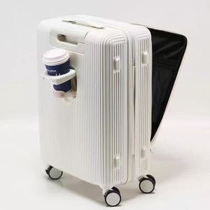 Valise de luxe moderne à ouverture frontale valise unisexe avec serrure TSA valise de voyage prête à l'emploi en alliage d'aluminium à roulettes - Product Image 2