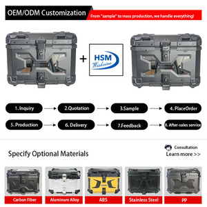 <span class=keywords><strong>Maleta</strong></span> de Aluminio de 55L para Motocicleta, Cajas Traseras con Respaldo para Otras Motocicletas, Caja <span class=keywords><strong>Trasera</strong></span> para Motocicleta con Cierre Antirrobo Seguro - Product Image 6