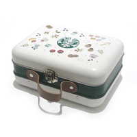 Boîte à lunch en fer blanc pour enfants avec poignée emballage cadeau rectangulaire récipient en métal pour bonbons collations biscuits stockage de chocolat