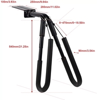 Porte-planches de surf en aluminium léger, à fixer pour transporter en toute sécurité des planches de surf, des scooters, des cyclomoteurs, des porte-vélos