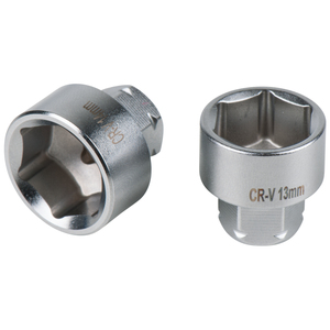 Douille hexagonale chromée à 6 côtés de 13 mm L. Support OEM personnalisable de 18 mm de qualité bricolage à partir de la boîte 918.3050 - Product Image 1
