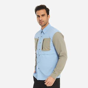 Chemises de sécurité décontractées à manches longues pour hommes, à séchage rapide, camping, randonnée, pêche, rivière, Uv - Product Image 5