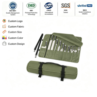 BSCI sacs à outils de couteau en toile cirée imperméable personnalisés étui peut contenir un sac de rouleau de couteau de Chef de voyage