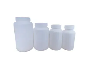 Venta caliente tarro de plástico 150ml 175ml 1000ml personalizado blanco PE plástico píldora contenedor soplado botella de plástico