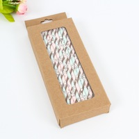 Pailles en papier compostables de qualité alimentaire, couleur personnalisée, pailles droites en papier pour les magasins de boissons et la décoration de cadeaux de fêtes
