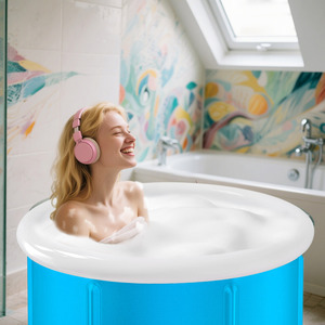 Bañera de Hielo Plegable Portátil de PVC Grande con Ducha y Limpiador para Terapia de Recuperación por Inmersión en Frío para Atletas - Product Image 2