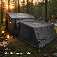 Tente Gonflable Instantanée pour Famille, Cabane Pliable en Polyester Coton Ignifuge pour Camping, Fêtes et Événements