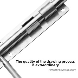 Verrou au <span class=keywords><strong>sol</strong></span> épaissi de porte de fer d'acier inoxydable solide avec les serrures supérieures et inférieures pour des hôtels fenêtres clôtures et portes - Product Image 3