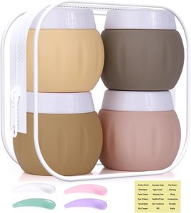Fournisseur direct d'usine, ensemble <span class=keywords><strong>de</strong></span> pots <span class=keywords><strong>de</strong></span> voyage en silicone avec couvercle à vis, design cuillère, logo personnalisé, pour coffrets cadeaux cosmétiques - Product Image 6