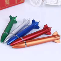 Stylo publicitaire JR Gift Pen NP-079 en forme de fusée, stylo à bille en plastique - Nouveauté promotionnelle, impression personnalisable du logo