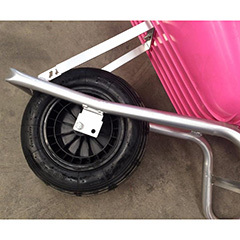 गुलाबी व्हीलबैरो 1 पहिया वैगन यार्ड गार्डन डोली लॉन उपयोगिता डंप कार - Product Image 4