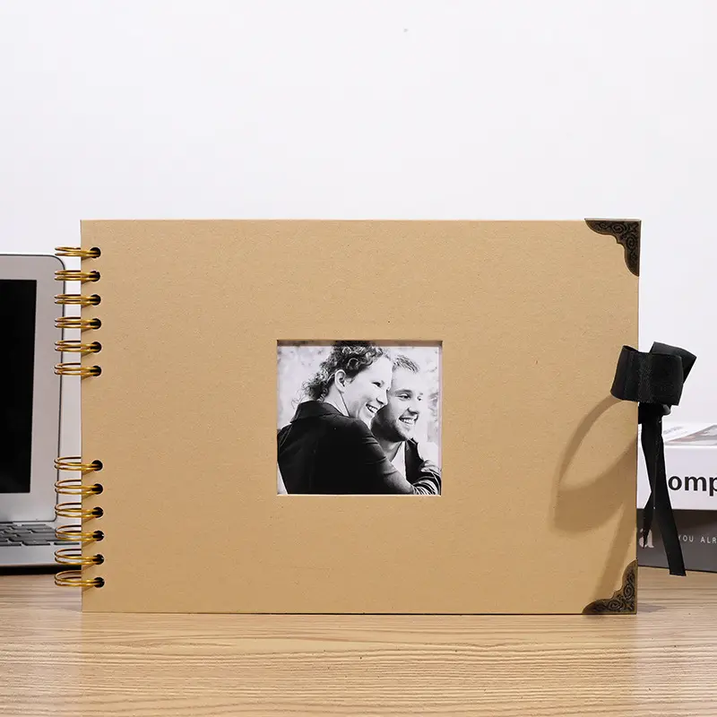 สติกเกอร์ตกแต่ง DIY ชุดของขวัญสมุดเยี่ยมกระดาษอัลบั้มภาพงานแต่งงานเหมือนภาพหนังสือ