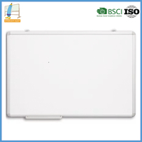 Tableau blanc mural standard en émail avec cadre en aluminium anodisé, grand tableau effaçable à sec en acier laqué pour bureau, école, formation