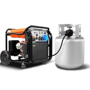Prezzo di fabbrica generatore portatile a doppio combustibile 8000/7200 Watt avviamento elettrico alimentato a Gas o gpl-campeggio e camper pronto