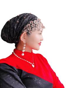 Pañuelo Musulmán YASEEN para Mujer, con Cuentas y Decoración de Perlas y Encaje, Ecológico y Transpirable, Venta al Por Mayor - Product Image 6
