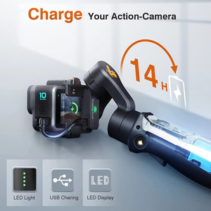 <span class=keywords><strong>Stabilisateur</strong></span> portable 3 axes compatible Hohem Pro 4 pour <span class=keywords><strong>GoPro</strong></span>, <span class=keywords><strong>DJI</strong></span> Osmo, Insta360 One R et caméras d'action pour selfies - Product Image 3