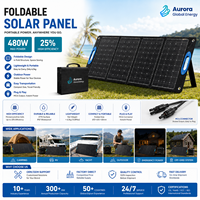 Panneau solaire pliable JiYao 480W, rendement de 25%, haute puissance, noir, 128 cellules, taille des cellules 182mmx91mm, pour camping-car, marine et usage extérieur