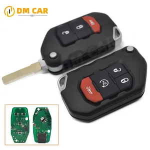 Remote Key Control OHT1130261 433Mhz 4A Chip 2/34buttons For Jeep Wrangler Folding Key 2018-2019 Flip Car Key