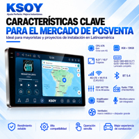 KSOY-08 Radio De Coche Android Reproductor De Carro 8 + 128G Pantalla Para Automovil Pantallas Para Carros Pantallas