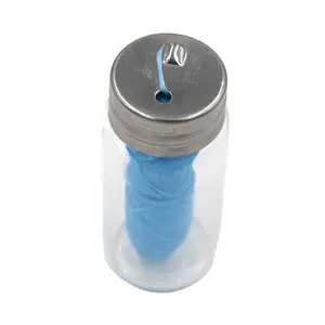2021新型环保彩色牙线玻璃罐包装线轴便携式牙线口腔无废玻璃瓶包