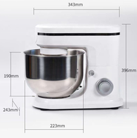 Batteur Électrique de Cuisine Professionnel sur Pied 6L/8L, Robot Pâtissier Mélangeur à Pâte Fouet Électrique Agitateur