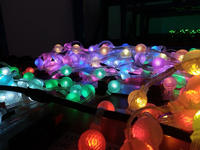 Lumière de boule magique 3D DMX RGB IC LED intelligente à points de pixels adressables, décoration de lustre extérieur en plastique, Saint-Valentin, DC12V IP68