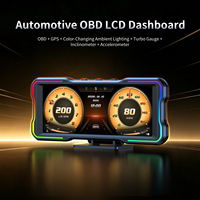 HUD Inteligente OBD2+GPS para Autos, Velocímetro Digital con Turbo Boost, Alarma de Voltaje, Medidor OBDII Universal P7