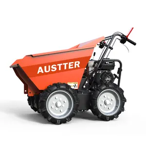 OEM fabrika Austter 4WD tekerlek 300Kg Mini motorlu el arabası yükleyici benzinli motor