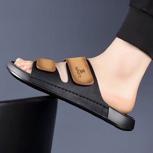 Nouvelles sandales décontractées d'été 2025 pour hommes, légères, imperméables, imprimées, à bout ouvert croisé, <span class=keywords><strong>semelle</strong></span> souple, grandes tailles, en cuir tendance - Product Image 3