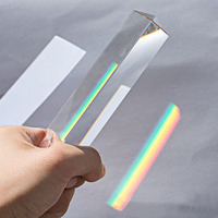 Prisme triangulaire en cristal de quartz optique en verre, prisme équilatéral, vente en gros