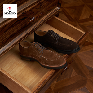 Premium <span class=keywords><strong>scarpe</strong></span> da <span class=keywords><strong>uomo</strong></span> in camoscio autunnale in stile inglese Derby in vera pelle con lacci <span class=keywords><strong>scarpe</strong></span> da sposa in stile punta - Product Image 1
