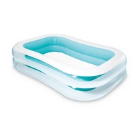 Piscine familiale rectangulaire gonflable Intex 56483, construction en PVC durable, portable et légère pour une utilisation en extérieur