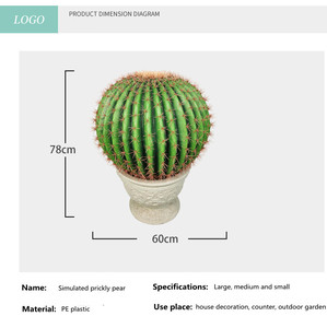 Flores Artificiales de Alta Calidad para Decoración del Hogar, Planta Artificial de Cactus, Venta al por Mayor de Fábrica - Product Image 6