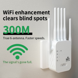 Repetidor <span class=keywords><strong>WiFi</strong></span> de 300M de Doble Banda con 6 Antenas, Extensor <span class=keywords><strong>WiFi</strong></span> de <span class=keywords><strong>Cobertura</strong></span> Total, Plug and Play, <span class=keywords><strong>Amplificador</strong></span> Universal con Potenciación de un Clic - Product Image 2