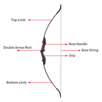 STARCN Set Busur dan Anak Panah Recurve Ambidextrous, Perlengkapan Lengkap Busur Panahan dengan Anak Panah, Tabung, Tas Busur, Siap Digunakan untuk Latihan