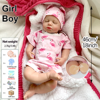 Großhandelsangebot 18 Zoll Vollsilikon Reborn Baby Puppen LouLou Weich und Biegsam für Heimdekoration & Erinnerungsstück