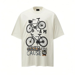 100% Cotton <b>Washed</b> Vintage Feel Men's T-Shirt Custom Spray Art Distressed for Breathable Short Sleeve - Product Image 6