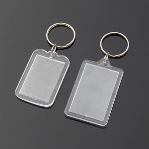 Porte-clés en acrylique rond clair étiquettes formes vierges Kpop support <span class=keywords><strong>Photo</strong></span> transparent clair porte-clés personnalisés chaînes - Product Image 3