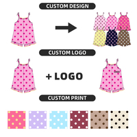 Pakaian Bayi Baru Tiba dari Produsen Terverifikasi, Baju Bayi Perempuan Musim Panas dari Bahan Bambu Spandex, Romper Bayi, Logo Custom