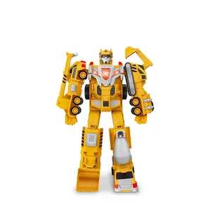 <span class=keywords><strong>Jouet</strong></span> de construction magnétique intelligent pour enfants, 5 en 1, voiture transformable en robot - Product Image 1