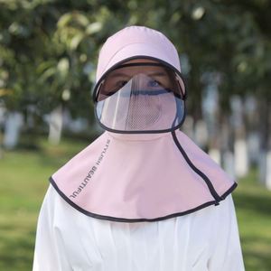 หมวกกันแดดสำหรับผู้หญิงสำหรับฤดูร้อนหมวกกันแดดมีที่ป้องกันใบหน้าและลำคอระบายอากาศได้สำหรับการขี่หางม้าขี่จักรยานหมวกกันแดดพร้อมแว่นตา - Product Image 5