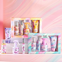 Mini Eau Fraîche Parfumée en Spray – Coffret Pêche Rose Bling Star Barbe à Papa Crème Sucrée – Format Voyage – Parfum Longue Durée pour Femme