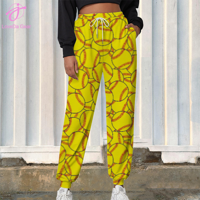 yellow softball print