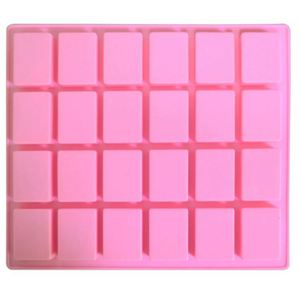 Hot Pudding Candy 24 Cavity Square Silicone <b>Mold</b> Handmade Candle Decorating Mould <b>Soap</b> Craft Supplies - Product Image 1