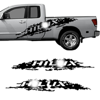 Autocollant latéral pour camion HILUX, autocollant en papier déchiré noir et blanc, décoration en vinyle imperméable pour camionnettes