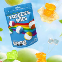 Sachet d'emballage personnalisé pour bonbons, refermable avec fermeture éclair, pochette verticale de qualité alimentaire pour bonbons gélifiés, sachet en Mylar anti-odeur