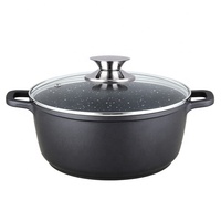 Ensemble de casseroles en aluminium moulé sous pression antiadhésif avec revêtement en marbre antiadhésif pour restaurants