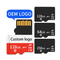 Carte mémoire TF 32G 64G 128G avec adaptateur jusqu'à 140 Mo/s U3 V30 Classe 10 Haute Vitesse pour Appareil Photo et Téléphone (Plastique)