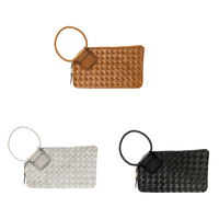 Sac à main mini en PU tressé à fermeture éclair pour téléphone portable et porte-monnaie pour femmes – Vente en gros à prix réduit