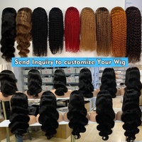 Perruques brésiliennes 100% cheveux humains Remy, bouclées crépues, frontale transparente 13x4, couleur P4/30, densité 210%, pour femme noire